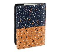 Wykjtwo Modèles de terrazzo vectoriels sans Couture, Porte-Passeport Portefeuille de Voyage en Cuir PU Étui pour Passeport Couvre-Passeport 6,5 po