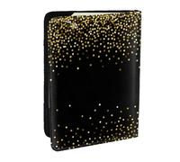Wykjtwo Motif de Paillettes d'or, Porte-Passeport Portefeuille de Voyage en Cuir PU Étui pour Passeport Couvre-Passeport 6,5 po