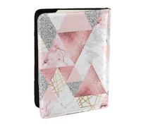 Wykjtwo Motif géométrique Moderne, Porte-Passeport Portefeuille de Voyage en Cuir PU Étui pour Passeport Couvre-Passeport 6,5 po