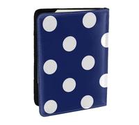 Wykjtwo Motif Marine à Pois, Porte-Passeport Portefeuille de Voyage en Cuir PU Étui pour Passeport Couvre-Passeport 6,5 po