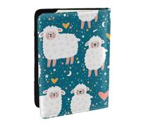 Wykjtwo Mouton Mignon, Porte-Passeport Portefeuille de Voyage en Cuir PU Étui pour Passeport Couvre-Passeport 6,5 po