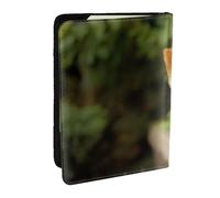 Wykjtwo Mur de Chiens Mignons Yorkshire Terrier Bokeh, Porte-Passeport Portefeuille de Voyage en Cuir PU Étui pour Passeport Couvre-Passeport 6,5 po