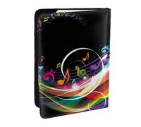 Wykjtwo Musique colorée, Porte-Passeport Portefeuille de Voyage en Cuir PU Étui pour Passeport Couvre-Passeport 6,5 po
