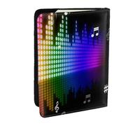 Wykjtwo Note de Musique Notes de Musique colorées Impression 3D, Porte-Passeport Portefeuille de Voyage en Cuir PU Étui pour Passeport Couvre-Passeport 6,5 po