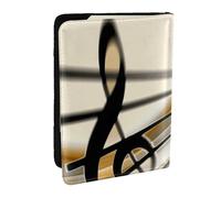 Wykjtwo Note de Musique, Porte-Passeport Portefeuille de Voyage en Cuir PU Étui pour Passeport Couvre-Passeport 6,5 po