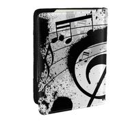 Wykjtwo Notes de Musique, Porte-Passeport Portefeuille de Voyage en Cuir PU Étui pour Passeport Couvre-Passeport 6,5 po