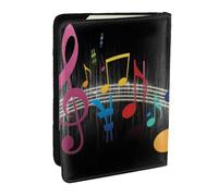 Wykjtwo Notes de Musique, Porte-Passeport Portefeuille de Voyage en Cuir PU Étui pour Passeport Couvre-Passeport 6,5 po