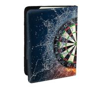 Wykjtwo Nouveau Jeu de fléchettes, Porte-Passeport Portefeuille de Voyage en Cuir PU Étui pour Passeport Couvre-Passeport 6,5 po