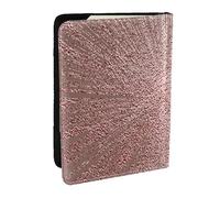 Wykjtwo Or Rose Rose, Porte-Passeport Portefeuille de Voyage en Cuir PU Étui pour Passeport Couvre-Passeport 6,5 po
