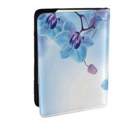 Wykjtwo Orchidées Fleurs Naturelles, Porte-Passeport Portefeuille de Voyage en Cuir PU Étui pour Passeport Couvre-Passeport 6,5 po