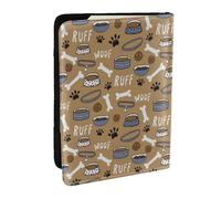 Wykjtwo Os de Chien Mignon, Porte-Passeport Portefeuille de Voyage en Cuir PU Étui pour Passeport Couvre-Passeport 6,5 po