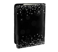 Wykjtwo Paillettes argentées Brillantes, Porte-Passeport Portefeuille de Voyage en Cuir PU Étui pour Passeport Couvre-Passeport 6,5 po