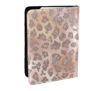 Wykjtwo Paillettes de Tigre en Or Rose, Porte-Passeport Portefeuille de Voyage en Cuir PU Étui pour Passeport Couvre-Passeport 6,5 po