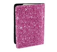 Wykjtwo Paillettes Roses Scintillantes, Porte-Passeport Portefeuille de Voyage en Cuir PU Étui pour Passeport Couvre-Passeport 6,5 po