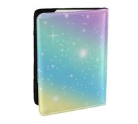 Wykjtwo Pastel Arc-en-Ciel, Porte-Passeport Portefeuille de Voyage en Cuir PU Étui pour Passeport Couvre-Passeport 6,5 po