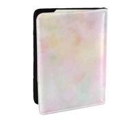 Wykjtwo Pastel Doux Couleur Vive Calme Abstrait Les Arts, Porte-Passeport Portefeuille de Voyage en Cuir PU Étui pour Passeport Couvre-Passeport 6,5 po