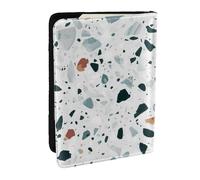 Wykjtwo Pastel Marbre Terrazzo, Porte-Passeport Portefeuille de Voyage en Cuir PU Étui pour Passeport Couvre-Passeport 6,5 po