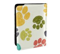 Wykjtwo Patte de Chien Mignonne, Porte-Passeport Portefeuille de Voyage en Cuir PU Étui pour Passeport Couvre-Passeport 6,5 po