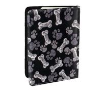 Wykjtwo Patte de Chiot de Chien, Porte-Passeport Portefeuille de Voyage en Cuir PU Étui pour Passeport Couvre-Passeport 6,5 po