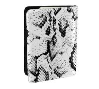 Wykjtwo Peau De Serpent Imprimée Noir Et Blanc, Porte-Passeport Portefeuille de Voyage en Cuir PU Étui pour Passeport Couvre-Passeport 6,5 po