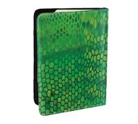 Wykjtwo Peau De Serpent Vert, Porte-Passeport Portefeuille de Voyage en Cuir PU Étui pour Passeport Couvre-Passeport 6,5 po