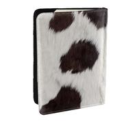 Wykjtwo Peau De Vache Abstrait Afrique Animal Noir, Porte-Passeport Portefeuille de Voyage en Cuir PU Étui pour Passeport Couvre-Passeport 6,5 po