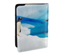 Wykjtwo Pingouin imprimé, Porte-Passeport Portefeuille de Voyage en Cuir PU Étui pour Passeport Couvre-Passeport 6,5 po