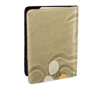 Wykjtwo Plage et Palmiers, Porte-Passeport Portefeuille de Voyage en Cuir PU Étui pour Passeport Couvre-Passeport 6,5 po