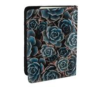Wykjtwo Plantes succulentes fraîches imprimées, Porte-Passeport Portefeuille de Voyage en Cuir PU Étui pour Passeport Couvre-Passeport 6,5 po