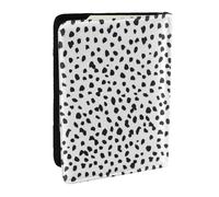 Wykjtwo Point Noir et Blanc, Porte-Passeport Portefeuille de Voyage en Cuir PU Étui pour Passeport Couvre-Passeport 6,5 po