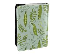Wykjtwo Pois Verts Laissent Bleu, Porte-Passeport Portefeuille de Voyage en Cuir PU Étui pour Passeport Couvre-Passeport 6,5 po