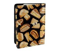 Wykjtwo Sandwichs au Fromage grillé, Porte-Passeport Portefeuille de Voyage en Cuir PU Étui pour Passeport Couvre-Passeport 6,5 po