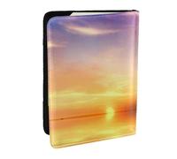 Wykjtwo Saut de Dauphin, Porte-Passeport Portefeuille de Voyage en Cuir PU Étui pour Passeport Couvre-Passeport 6,5 po