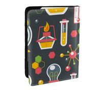 Wykjtwo Sciences de la Chimie, Porte-Passeport Portefeuille de Voyage en Cuir PU Étui pour Passeport Couvre-Passeport 6,5 po