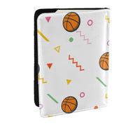 Wykjtwo Silhouette De Basket-Ball, Porte-Passeport Portefeuille de Voyage en Cuir PU Étui pour Passeport Couvre-Passeport 6,5 po