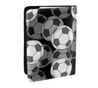 Wykjtwo Sports, Jeu d'équipe, Football, Porte-Passeport Portefeuille de Voyage en Cuir PU Étui pour Passeport Couvre-Passeport 6,5 po