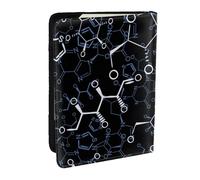 Wykjtwo Symboles de Chimie Chimique, Porte-Passeport Portefeuille de Voyage en Cuir PU Étui pour Passeport Couvre-Passeport 6,5 po