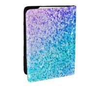 Wykjtwo Tache de Paillettes Scintillantes, Porte-Passeport Portefeuille de Voyage en Cuir PU Étui pour Passeport Couvre-Passeport 6,5 po