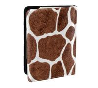 Wykjtwo Texture Animale à imprimé Peau de Girafe, Porte-Passeport Portefeuille de Voyage en Cuir PU Étui pour Passeport Couvre-Passeport 6,5 po