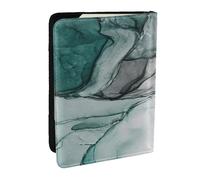 Wykjtwo Texture de marbre Vert, Porte-Passeport Portefeuille de Voyage en Cuir PU Étui pour Passeport Couvre-Passeport 6,5 po