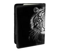 Wykjtwo Tigre Blanc, Porte-Passeport Portefeuille de Voyage en Cuir PU Étui pour Passeport Couvre-Passeport 6,5 po