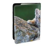 Wykjtwo Tigre Mignon, Porte-Passeport Portefeuille de Voyage en Cuir PU Étui pour Passeport Couvre-Passeport 6,5 po