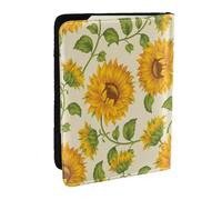 Wykjtwo Tournesol dessiné, Porte-Passeport Portefeuille de Voyage en Cuir PU Étui pour Passeport Couvre-Passeport 6,5 po
