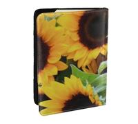 Wykjtwo Tournesols Floral, Porte-Passeport Portefeuille de Voyage en Cuir PU Étui pour Passeport Couvre-Passeport 6,5 po