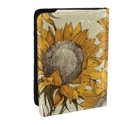 Wykjtwo Tournesols, Porte-Passeport Portefeuille de Voyage en Cuir PU Étui pour Passeport Couvre-Passeport 6,5 po