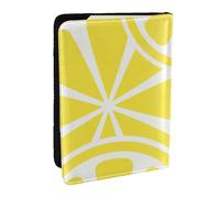 Wykjtwo Tranche De Citron Jaune, Porte-Passeport Portefeuille de Voyage en Cuir PU Étui pour Passeport Couvre-Passeport 6,5 po