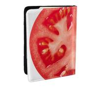 Wykjtwo Tranche De Tomate, Porte-Passeport Portefeuille de Voyage en Cuir PU Étui pour Passeport Couvre-Passeport 6,5 po