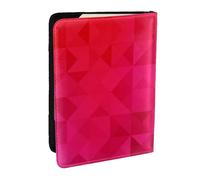 Wykjtwo Triangle Géométrique Fuchsia, Porte-Passeport Portefeuille de Voyage en Cuir PU Étui pour Passeport Couvre-Passeport 6,5 po