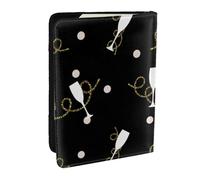 Wykjtwo Verre à vin Rouge Gilter, Porte-Passeport Portefeuille de Voyage en Cuir PU Étui pour Passeport Couvre-Passeport 6,5 po