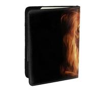 Wykjtwo Visage de Lion en colère, Porte-Passeport Portefeuille de Voyage en Cuir PU Étui pour Passeport Couvre-Passeport 6,5 po